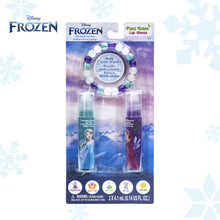 Load image into Gallery viewer, Disney Frozen Bracelet w 2pc Lip Gloss Watermelon and Grapes Flavor Non Toxic – Plant Based Makeup Toys for Kids Ages 3 years and Up