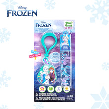 Load image into Gallery viewer, Disney Frozen Lip Gloss for Girls with Collectible Elsa, Anna, Olaf Keychain – Plant Based Makeup Toys for Kids Ages 3 years and Up