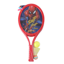 Load image into Gallery viewer, Marvel Spiderman Junior Badminton Racket with Ball and Shuttlecock