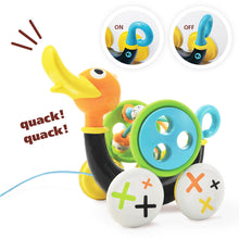 Load image into Gallery viewer, Yookidoo Push Pull Along Toy Whistling Duck