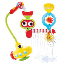 Load image into Gallery viewer, Yookidoo Baby Bath Toys Submarine Spray Station - Battery Operated Water Pump with Hand Shower, Googly Eyes Water Spinner Age 2-6 Years