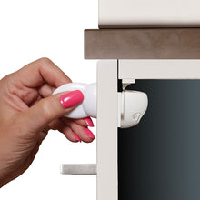 Load image into Gallery viewer, Dreambaby Easy Open & Close Adhesive Mag Locks - 2 Locks, 1 Key - White