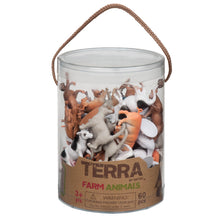 Load image into Gallery viewer, Terra by Battat – Educational Plastic Toy Animals – 60pc Carabao, Cat, Duck, Chicken, Goat & More