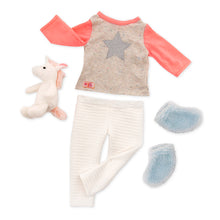 Load image into Gallery viewer, Pajama Doll Outfit and Accessories Set - Our Generation Unicorn Wishes
