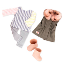 Load image into Gallery viewer, Parka Vest Doll Outfit and Accessories Set - Our Generation Fun Fur Fall