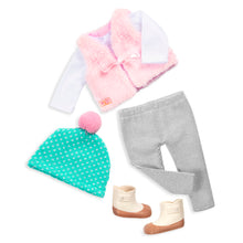 Load image into Gallery viewer, Vest and Hat Doll Outfit and Accessories Set - Our Generation Fuzzy Feelings