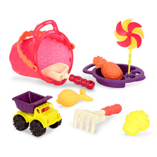 Load image into Gallery viewer, B. Toys Summer Medium Bucket Set- Mango Sand Digging Tool Set
