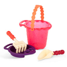 Load image into Gallery viewer, B. Toys Summer Medium Bucket Set- Mango Sand Digging Tool Set