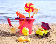 Load image into Gallery viewer, B. Toys Summer Medium Bucket Set- Mango Sand Digging Tool Set