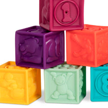Load image into Gallery viewer, B. Toys One Two Squeeze Soft Building Blocks for Toddlers