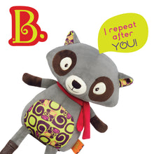 Load image into Gallery viewer, B. Toys Happy Yappies- Rascal Talk Back Raccoon