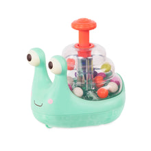 Load image into Gallery viewer, B. Toys Escar Glooooow Rolling Light-Up Snail Popper