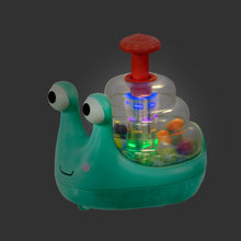 Load image into Gallery viewer, B. Toys Escar Glooooow Rolling Light-Up Snail Popper