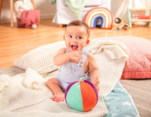 Load image into Gallery viewer, B. Toys Make it Chime Fabric Ball Sliced