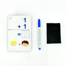 Load image into Gallery viewer, MiDeer Activity Cards for Kids - Educational Write and Wipe Math Cards with Markers and Eraser