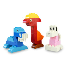 Load image into Gallery viewer, HPD Building Blocks 45 pc Set - Wild Animals Little Inventor - Walrus, Deer Bird, Dog and More!
