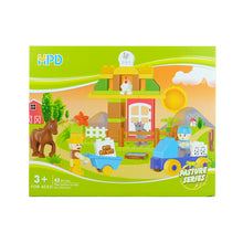 Load image into Gallery viewer, HPD Building Blocks 43 pc Set Farm Themed - The Horse is Upset - Chicken, Horse, Farmer, Goat & More!
