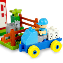 Load image into Gallery viewer, HPD Building Blocks 43 pc Set Farm Themed - The Horse is Upset - Chicken, Horse, Farmer, Goat & More!