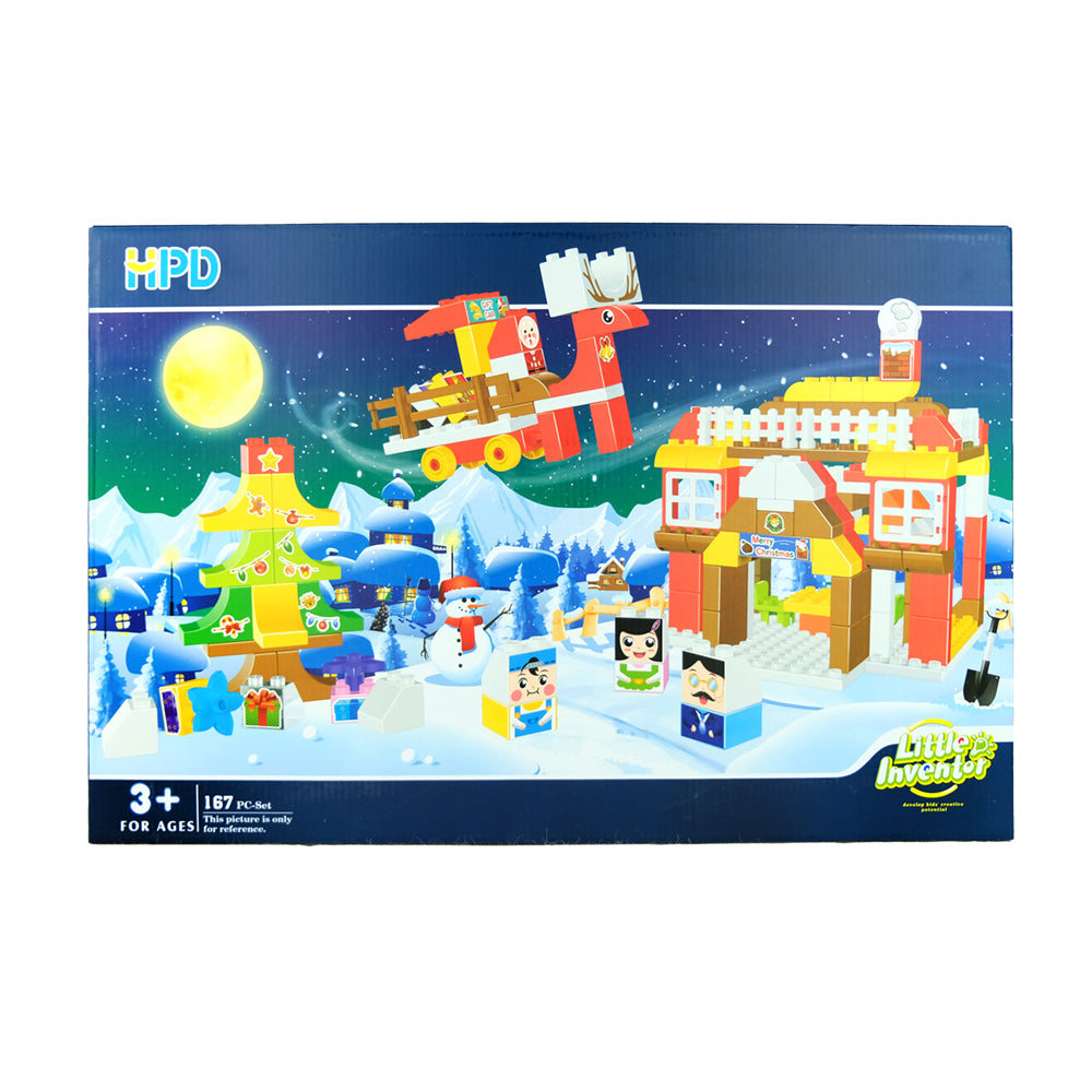 HPD Building Blocks Set 167 pc Christmas Blocks - Little Inventor