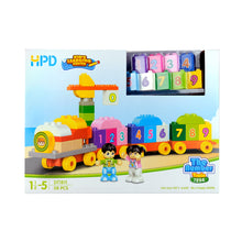 Load image into Gallery viewer, HPD Building Blocks Set 58 pc Numbers - The Number Train Learn Numbers 1 to 9 for 18 mos & Up