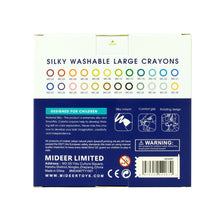 Load image into Gallery viewer, MiDeer 24 pc Silky Washable Large Crayons - Silky and Smooth Crayons for Ages 3 years and Up