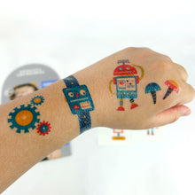 Load image into Gallery viewer, MiDeer Temporary Tattoo Robot - Cute Kid-Friendly Waterproof Tattoo for Kids 3 years and Up