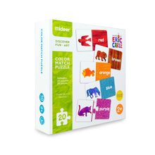 Load image into Gallery viewer, MiDeer Puzzles Learn and Match - 20 pcs Educational Puzzles with Colors, Numbers, Words and Spelling