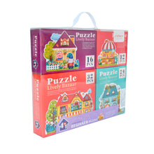Load image into Gallery viewer, Mideer 4 in 1 Puzzle Fairy Town Educational Toy
