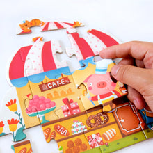 Load image into Gallery viewer, Mideer 4 in 1 Puzzle Fairy Town Educational Toy