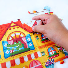 Load image into Gallery viewer, Mideer 4 in 1 Puzzle Fairy Town Educational Toy