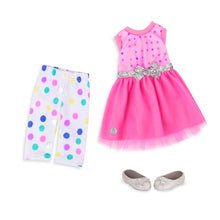 Load image into Gallery viewer, Glitter Girls Stay Sparkly Dress & Leggings Regular Outfit - 14" Doll Clothes & Accessories For Girls Age 3 & Up