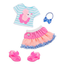 Load image into Gallery viewer, Glitter Girls Poodle Cuddles Fashion Outfit with Hair Bow – 14-inch Doll Clothes and Accessories for Kids Ages 3 and Up