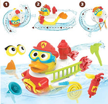 Load image into Gallery viewer, Yookidoo Bath Toy Jet Duck Firefighter