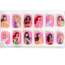 Load image into Gallery viewer, Disney Princess Press On Nails Sticker  and Body Art Set (65pcs) with Free Nail File  – Plant Based Makeup Toys for Kids Ages 6 years and Up
