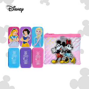 Disney 100 Cosmetic Set Lip Gloss with Mirror and Bag – Plant Based Makeup Toys for Kids Ages 3 years and Up