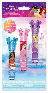 Disney Princess Flavoured Lip Gloss 3 Pieces Non Toxic – Plant Based Makeup Toys for Kids Ages 3 years and Up