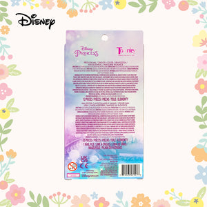 Disney Princess Press On Nails Sticker  and Body Art Set (65pcs) with Free Nail File  – Plant Based Makeup Toys for Kids Ages 6 years and Up