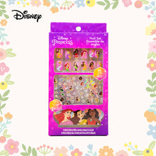 Load image into Gallery viewer, Disney Princess Press On Nails Sticker  and Body Art Set (65pcs) with Free Nail File  – Plant Based Makeup Toys for Kids Ages 6 years and Up
