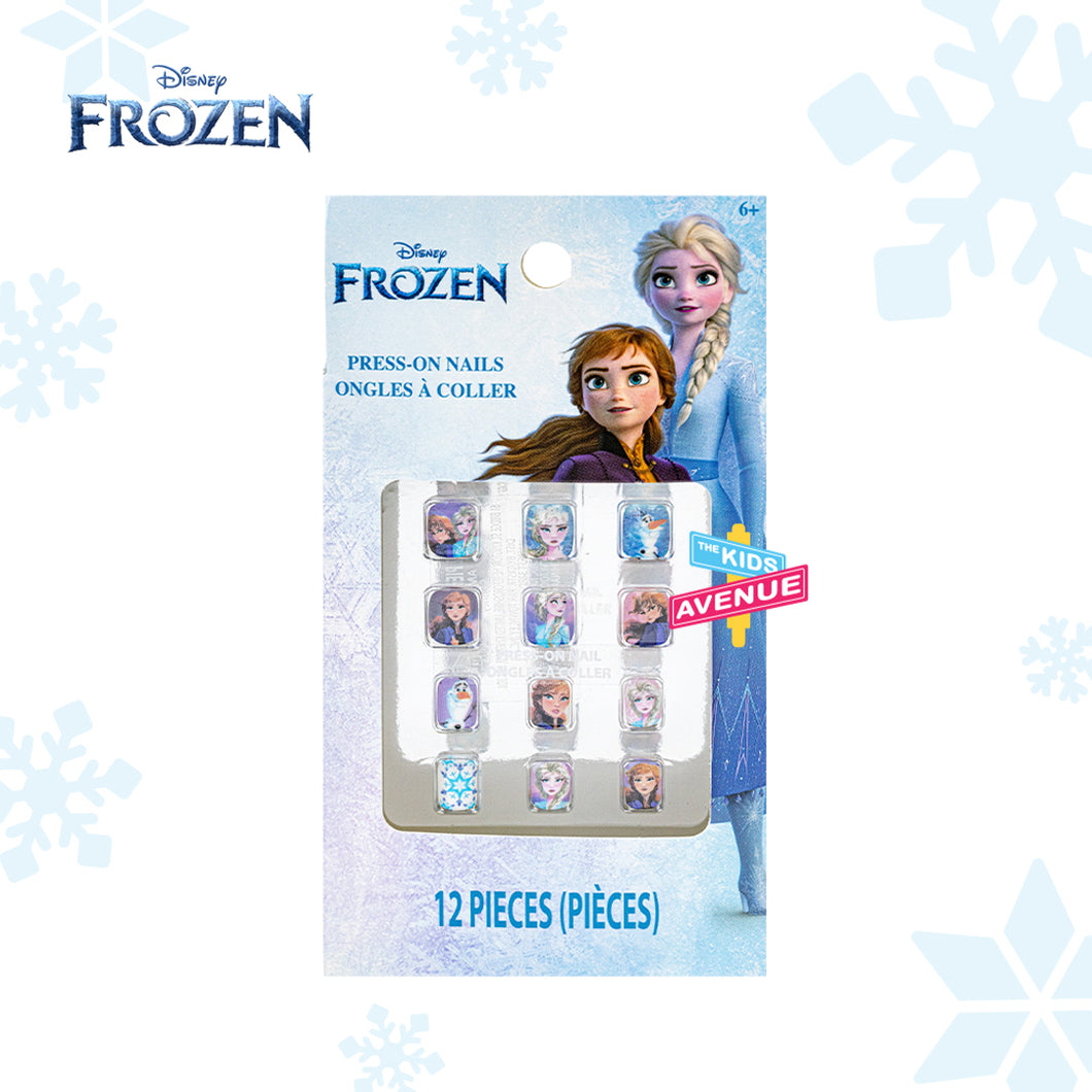 Disney Frozen Press on Nails 12 pieces – Plant Based Makeup Toys for Kids Ages 3 years and Up