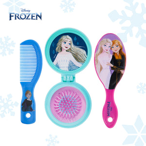 Disney Frozen Hair Brush Comb and Mirror – Plant Based Makeup Toys for Kids Ages 3 years and Up