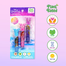 Load image into Gallery viewer, Disney Princess Flavoured Lip Gloss 3 Pieces Non Toxic – Plant Based Makeup Toys for Kids Ages 3 years and Up

