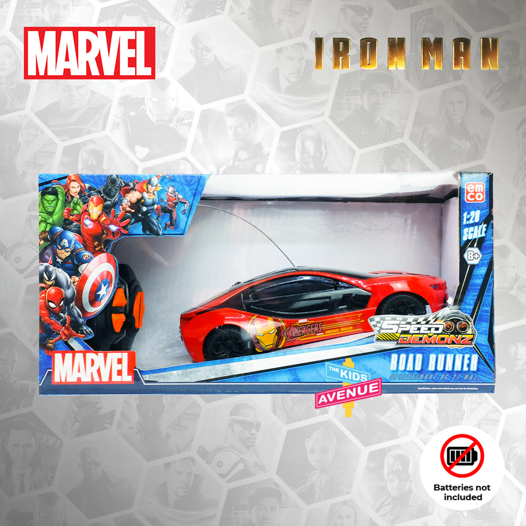 Marvel Iron Man Race Car Remote Control Car Toy for Kids – Ages 4 and Up