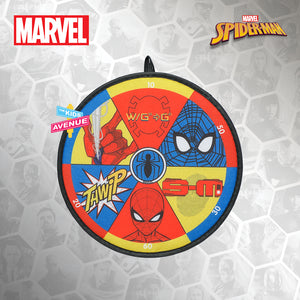 Marvel Spiderman Dart Board Set for Kids with 4 Sticky Balls – Toys for Kids Ages 3 and Up