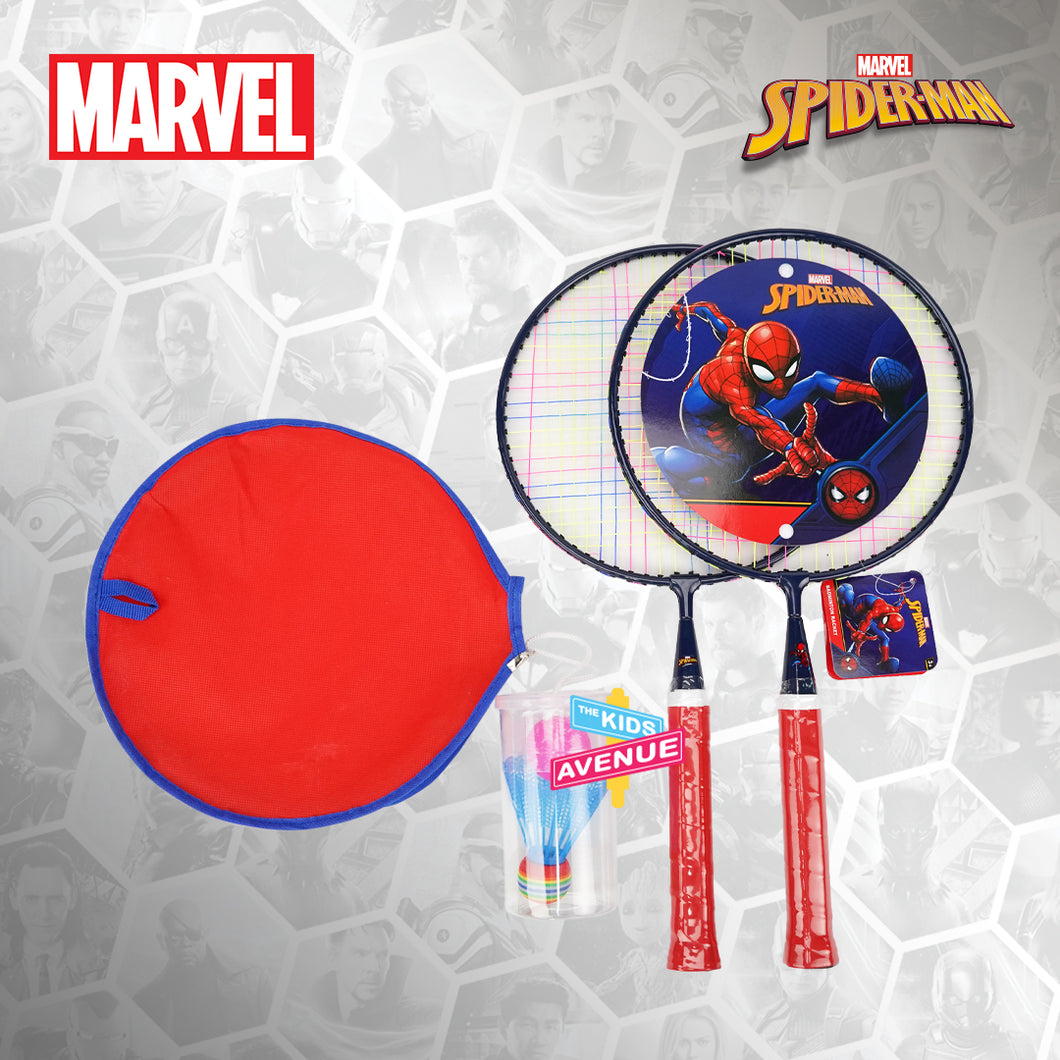 Marvel Spiderman Badminton Racket Set with Shuttlecock for Kids (Mini) – Toys for Kids Ages 3 and Up