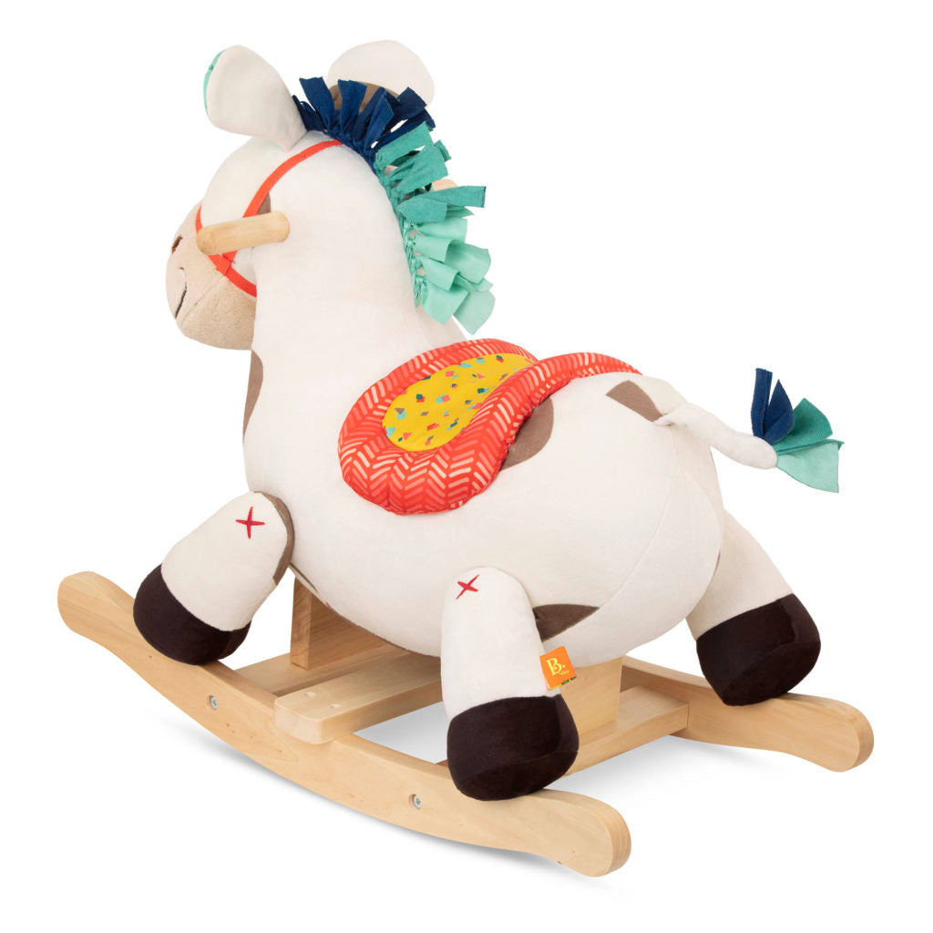 B. Toys Wooden Rocking Horse Pony - Rodeo Rocker for Toddlers and Kids ...