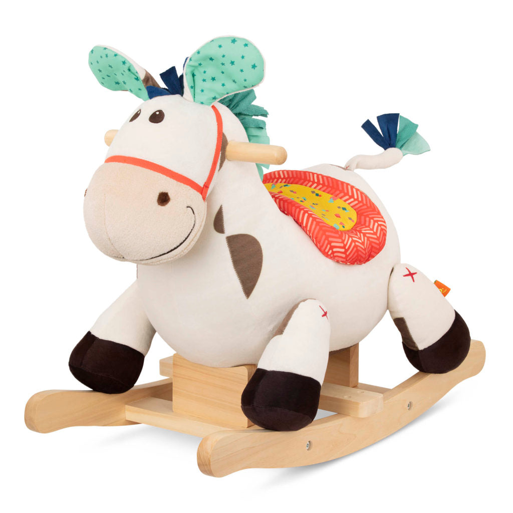 B. Toys Wooden Rocking Horse Pony - Rodeo Rocker for Toddlers and Kids
