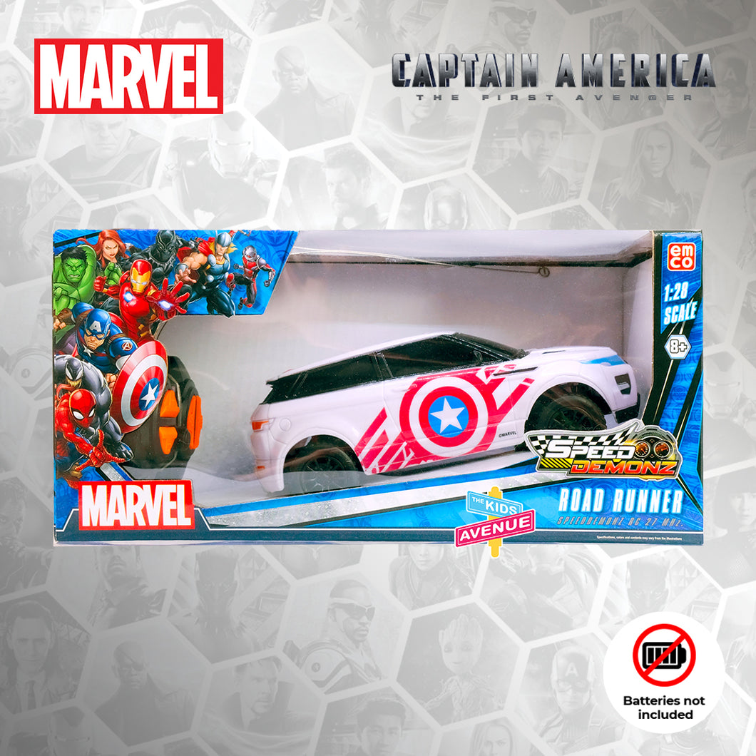 Marvel Captain America SUV Remote Control Car Toy for Kids – Ages 4 and Up