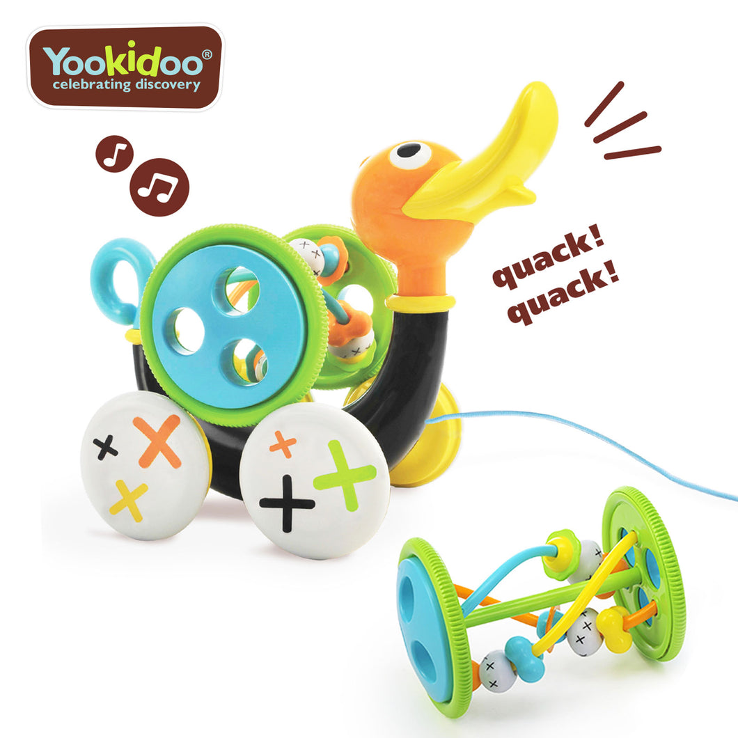 Yookidoo Push Pull Along Toy Whistling Duck