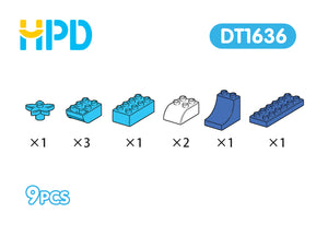 HPD Building Blocks Set Sea Animals - Whale Blocks - Duplo Blocks Compatible - 3 yrs & Up