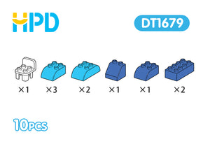 HPD Building Blocks Set 10 pc Sea Animals - Walrus Blocks - Duplo Blocks Compatible - 3 yrs & Up
